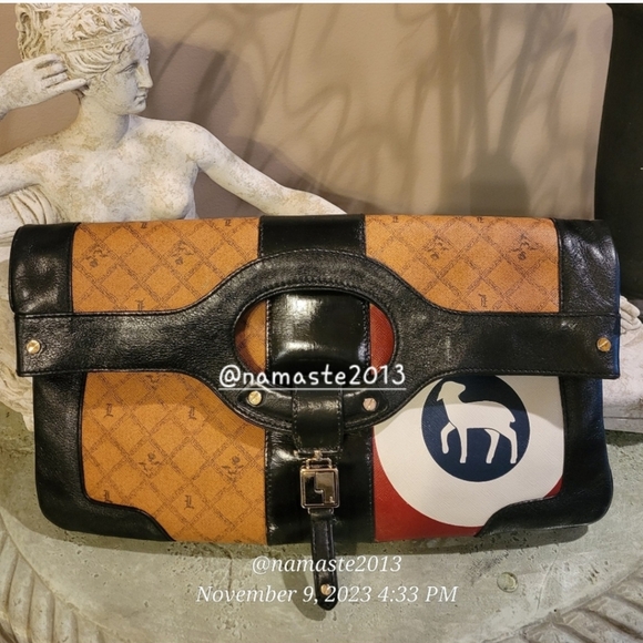 L.A.M.B. by Gwen Stefani Bullseye Convertable Crossbody Clutch Laptop bag #625 - Picture 3 of 13
